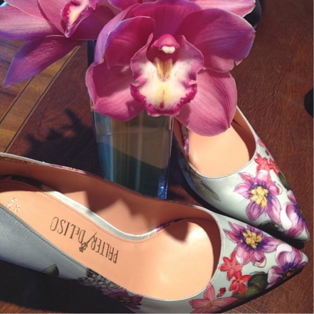 NWOB Palter DeLiso Monet Floral Silk Pump